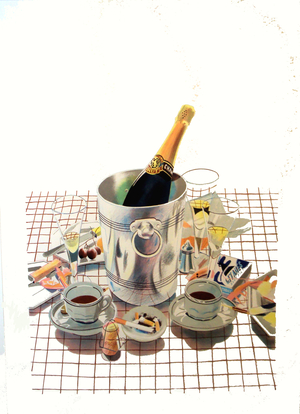 Champagne, c.1980-90 (lithograph)