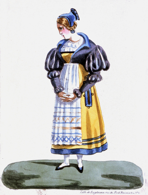 Mme Boulanger as Hedwige, c.1830 (engraving)