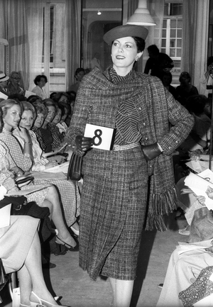 Chanel fashion show with Madame Eve Barre and Princess Michael of Kent, 1980 (photo)