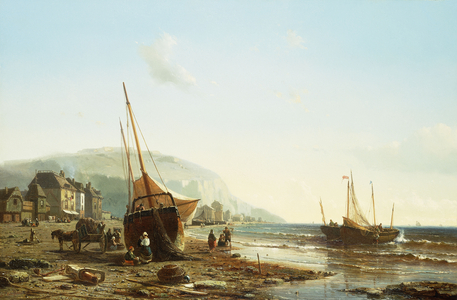 On the Normandy Coast,  (oil on canvas)