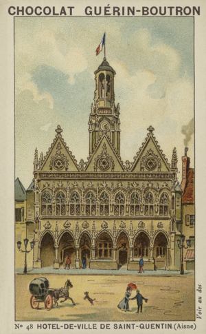Hotel-de-Ville de Saint-Quentin, Aisne (chromolitho)