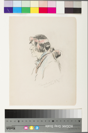 Tawakwaptewa, in Profile, August 20, 1913 (graphite)