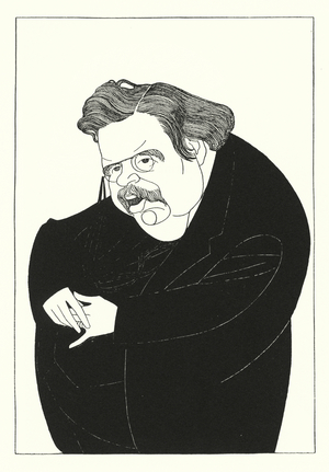 Mr GK Chesterton (litho)