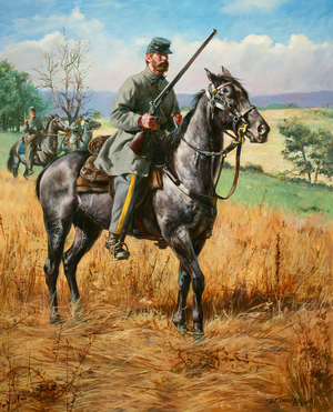 Confederate Army, 4th Virginia Cavalry, The Black Horse Troop, 1861, 2003 (oil on canvas)