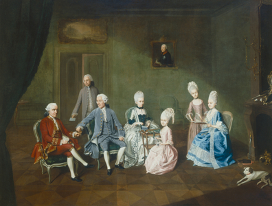 Marc Andre Antoine de la Haye de Launay together with his wife and three daughters, 1774 (oil on canvas)