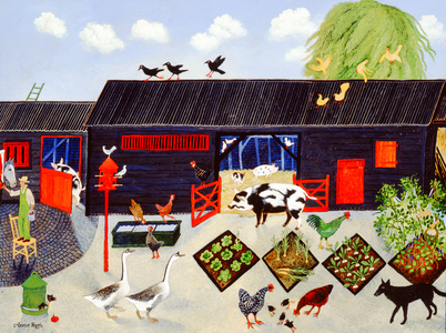 Bean Picking, 2004 (acrylic)