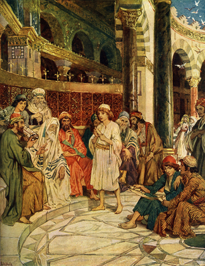 The boy Jesus at the temple - Bible