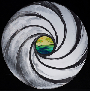 Lense Swirl with Sea and Clouds, 2005 (mixed media)