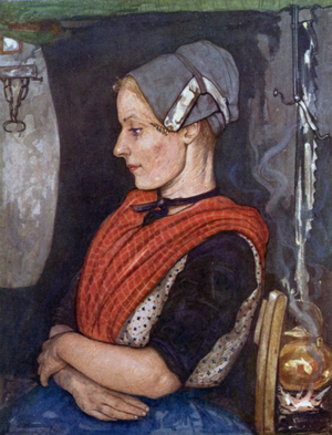 A Girl of Elspeet (colour litho)