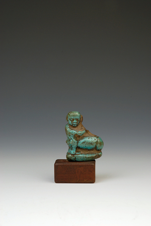 Ithyphallic Figure (faience & blue glaze)