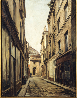 La Rue Sauval, en 1886 (huile)