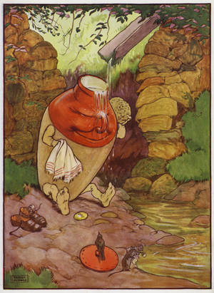 Illustration for Old Dame Trot And Her Pig (colour litho)