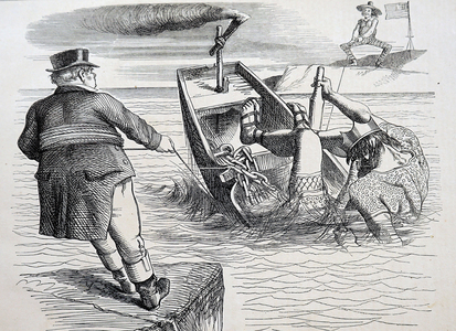 The laying of the Atlantic telegraph cable, 1858