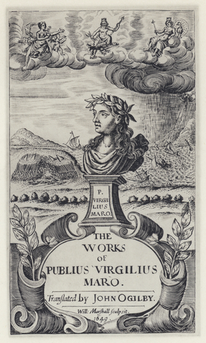 Virgil, The Works, Tr J Ogilby, T R and E M for J Crook 1649 (b/w photo)
