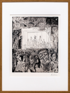 Ecce Homo d'après Rembrandt ou le Théâtre de Piacasso, 1970 (etching, drypoint, scraper, aquatint)