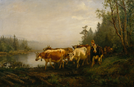 Dairymaid by the forest lake, 1869