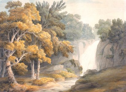 Landscape with Waterfall (w/c on paper)

