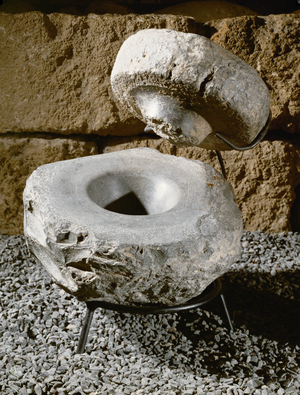 Stone mortar. Middle Bronze Age Canaanite (bronze)