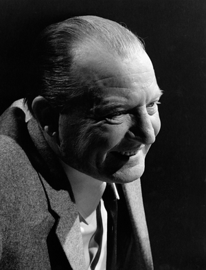 German radio- and TV-journalist Peter von Zahn live on air, ca beginning 1960s