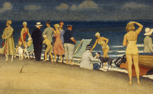The Trippers, 1933 (pencil and watercolour)