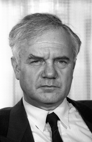 Manfred Stolpe (Germany SPD Minister-President Brandenburg) during a meeting of..., 1990 (photo)