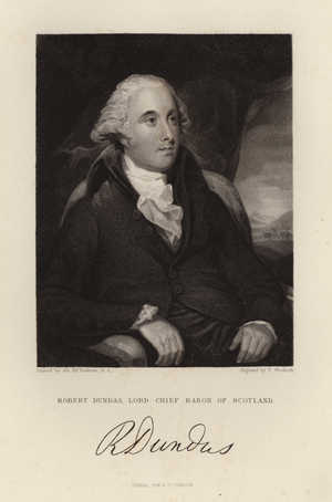 Robert Dundas Lord Chief Baron of Scotland (engraving)