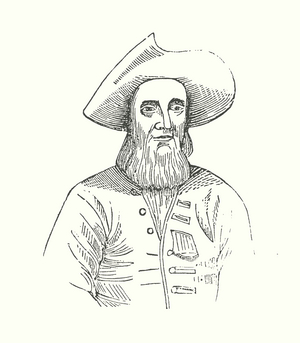 Portrait of Henry Evans, born 1642, and died 1771 (engraving)