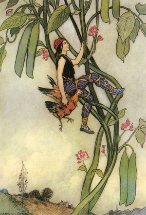 Jack and The Bean Stalk Book Plate, UK, 1910s