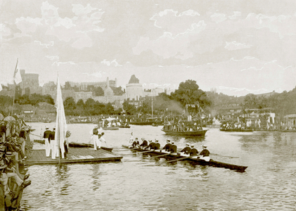 The Fourth of June at Eton (b/w photo)