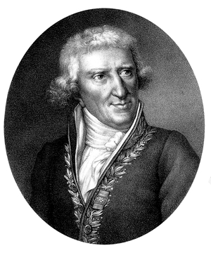 Antoine Augustin Parmentier (1737-1813) French military pharmacist and agriculturist, popularizer of the potatoe, engraving