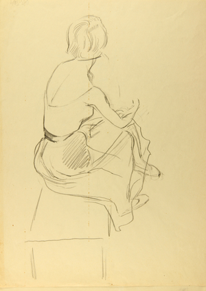 Sketch of Ballerina, 1969 (pencil on paper)