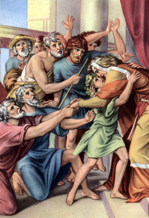Set of biblical educational Postcards in the 50's (print)