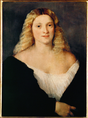 Young woman in a black dress …