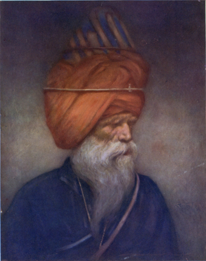 A Sikh Spear-bearer (colour litho)