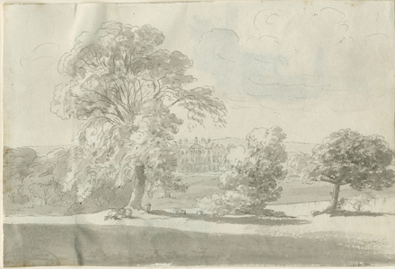 Shenstone - Little Aston Hall: pen and wash drawing, nd [1788-1855] (drawing)