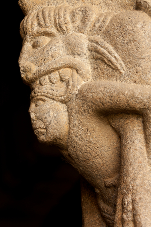 Cathedral. The cloister. A capital. Romanesque. 12th century.