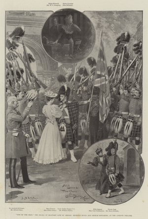 "One of the Best," the Drama of Military Life by Messers Seymour Hicks and George Edwardes, at the Adelphi Theatre (litho)