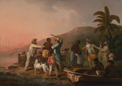 Slave Trade (Execrable Human Traffick, or The Affectionate Slaves), c.1788 (oil on canvas)