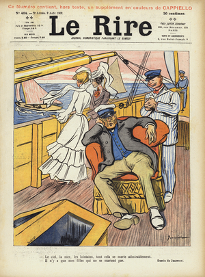 Illustration for Le Rire (colour litho)