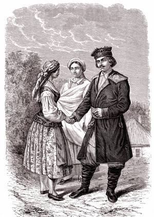 Poland countrymen. 1862-1865 (engraving)