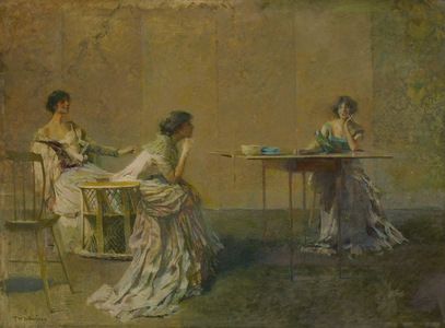 The Gossip, c.1907 (oil on panel)