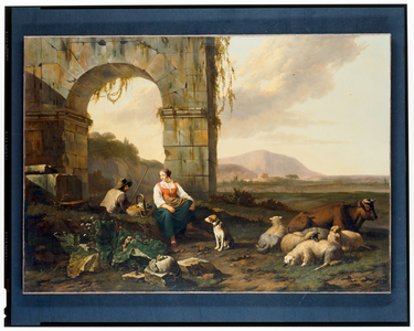 Itanllia Landscape With Shepherds, 17th century (oil on canvas)