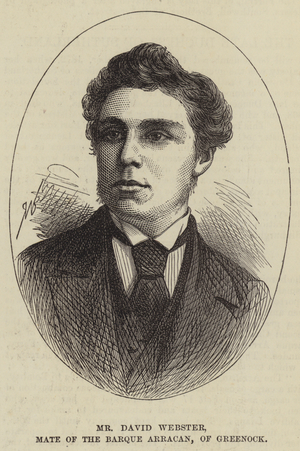 Mr David Webster, Mate of the Barque Arracan, of Greenock (engraving)
