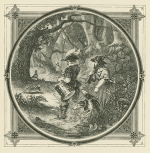 Hares are not caught with beat of drum, nor birds with tartlets (engraving)