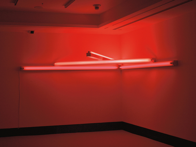 Monument 4 For Those Who Have Been Killed in Ambush (To P. K. Who Reminded Me About Death), 1966 (red flourescent light)