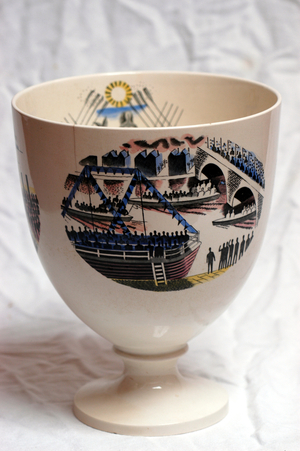 Piccadilly Circus on Boat Race Night Goblet (transfer print & ceramic)