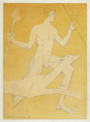 The Love Books of Ovid: Accompanied by a hound with a keen scent (colour litho)