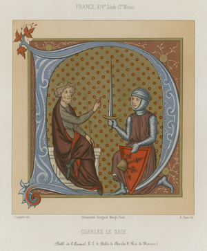 Charles the Wise (chromolitho)