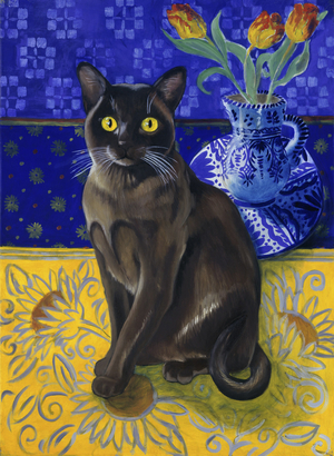 Burmese Cat-Series I 1998 (oil on canvas)