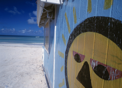 Colourful Beach Hut, close uo, Caribbean Islands (photo)